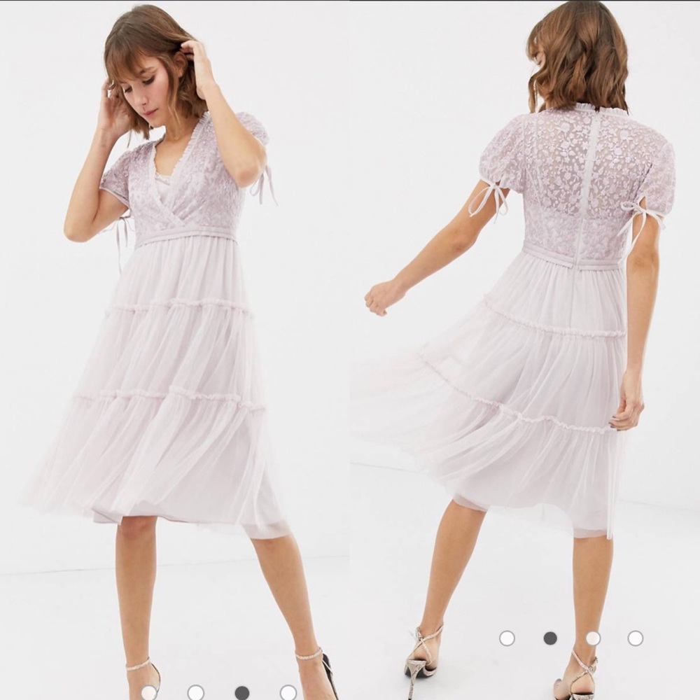 Needle and Thread STUNNING Tiered Tulle Midi Dress